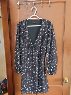 Beautiful Starry Wrap Dress